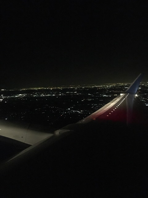 飛行機からの夜景